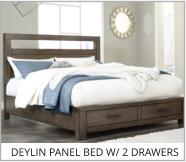 Deylin Panel Bed w/ 2 Drawers
