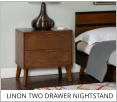 Linon Two Drawer Nightstand