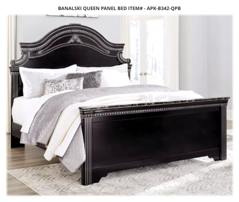 Banalski Queen Panel Bed ITEM# - APK-B342-QPB