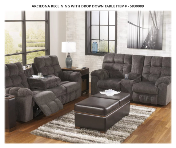 ARCIEONA RECLINING WITH DROP DOWN TABLE ITEM# - 5830089