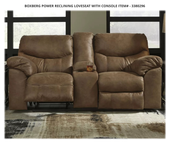 Boxberg Power Reclining Loveseat with Console ITEM# - 3380296