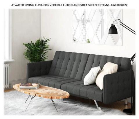 Atwater Living Elvia Convertible Futon and Sofa Sleeper ITEM# - U600000422