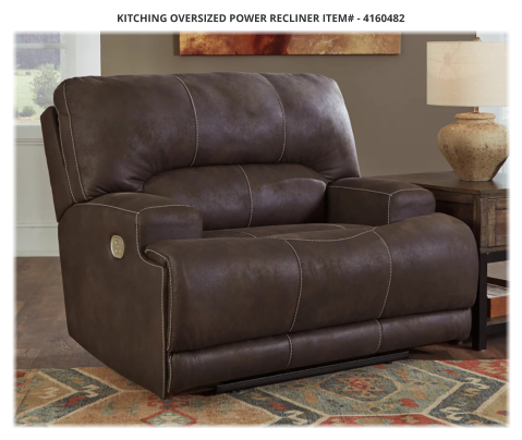 Kitching Oversized Power Recliner ITEM# - 4160482