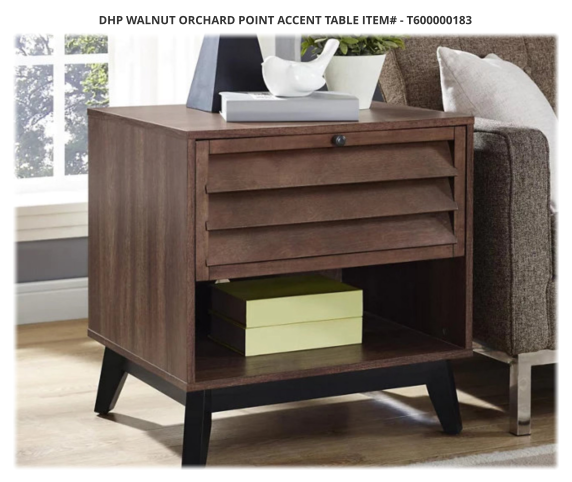 DHP Walnut Orchard Point Accent Table ITEM# - T600000183