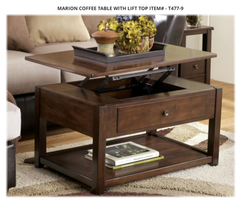 Marion Coffee Table with Lift Top ITEM# - T477-9