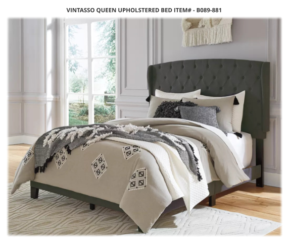 Vintasso Queen Upholstered Bed ITEM# - B089-881