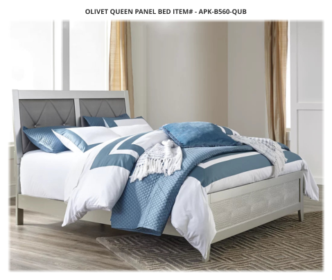 Olivet Queen Panel Bed ITEM# - APK-B560-QUB