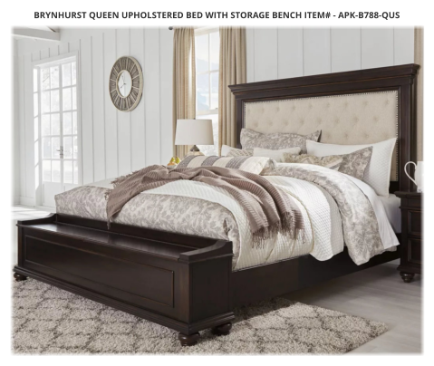 Brynhurst Queen Upholstered Bed with Storage Bench ITEM# - APK-B788-QUS