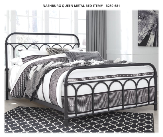 Nashburg Queen Metal Bed ITEM# - B280-681