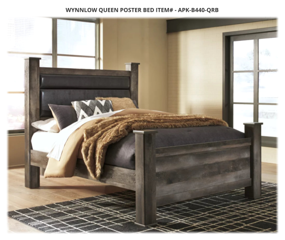 Wynnlow Queen Poster Bed ITEM# - APK-B440-QRB