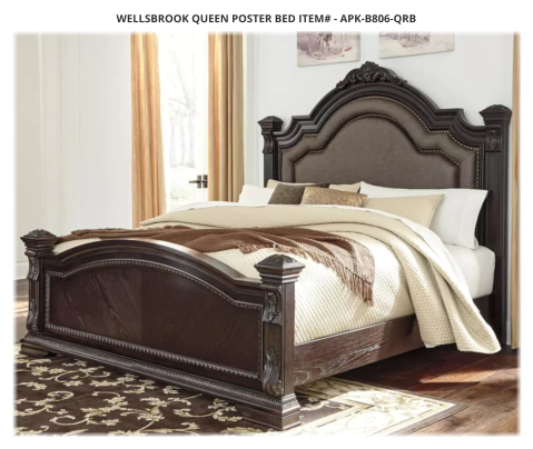 Wellsbrook Queen Poster Bed ITEM# - APK-B806-QRB