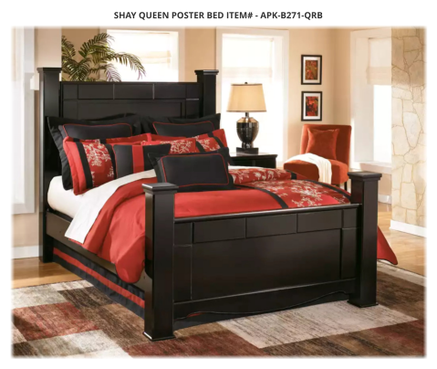 Shay Queen Poster Bed ITEM# - APK-B271-QRB
