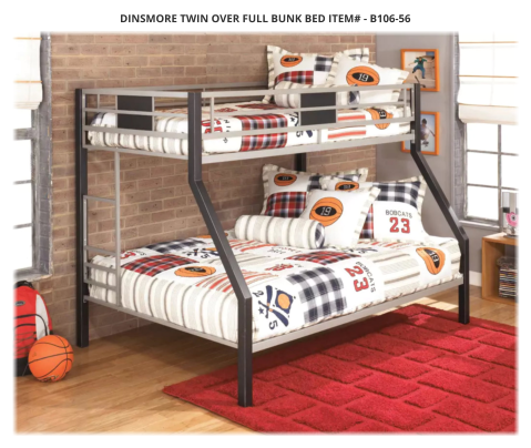 Dinsmore Twin over Full Bunk Bed ITEM# - B106-56