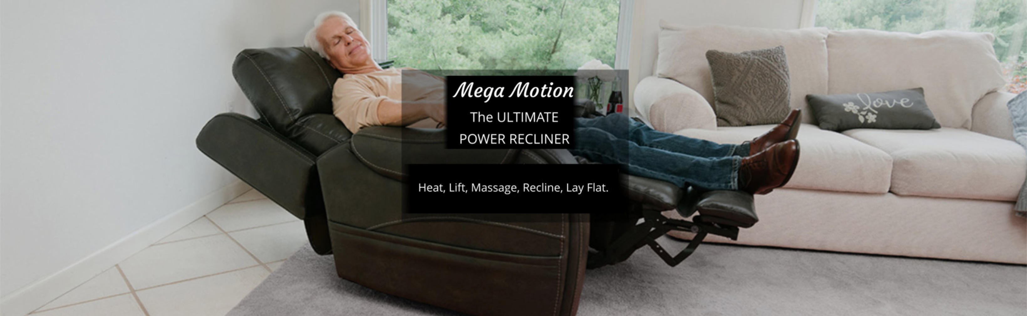 Mega motion lift chair best sale with heat and massage